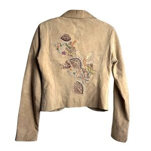 GBRAND Suede Embroidered Beaded Jacket – Y2K Boho Cutie! 🌸